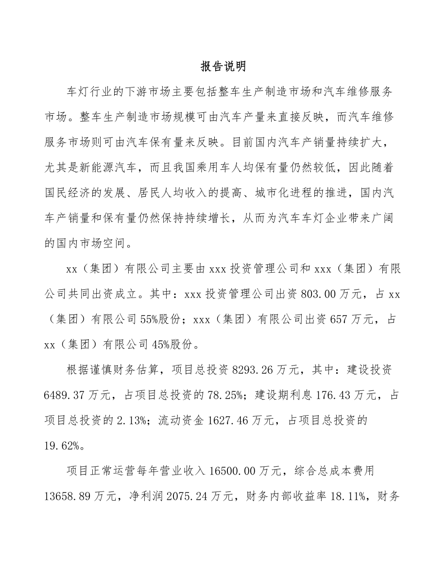 吉林省关于成立机动车灯具公司可行性研究报告.docx_第2页