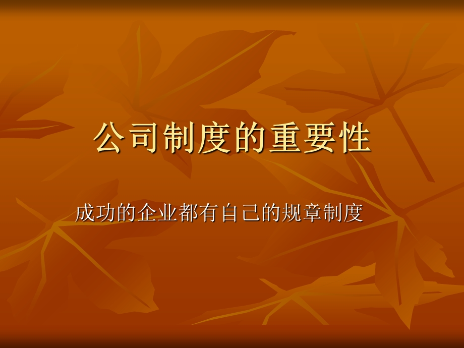 公司制度的重要性.ppt_第1页