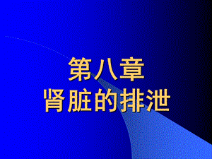 第八章肾脏的排泄之第一节肾脏结构及血液循环特点.ppt