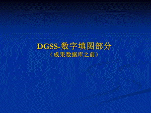 数字填图(DGSS)操作步骤.ppt