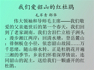 我们爱韶山的红杜鹃.ppt