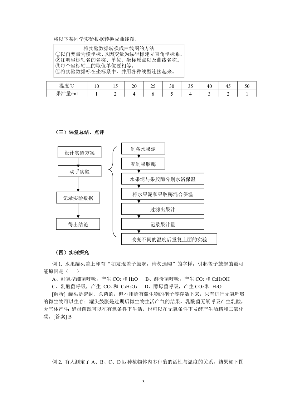 4.1果胶酶在果汁生产中的作用学案管于.doc_第3页