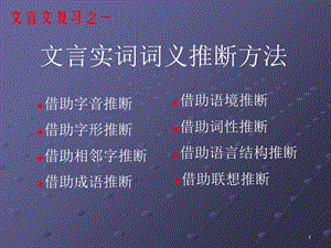 文言实词词义推断方法.ppt