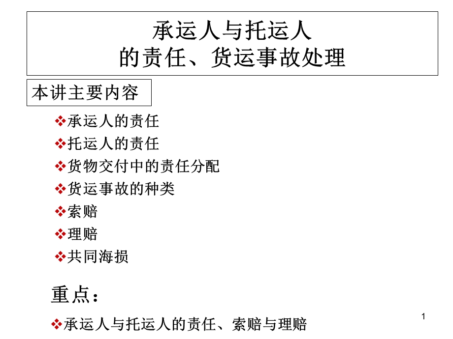 承运人与托运人的责任.ppt_第1页