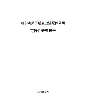 哈尔滨关于成立卫浴配件公司可行性研究报告.docx