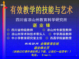 有效教学的技能与艺术.ppt