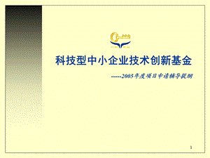 科技型中小企业技术创新基金2005项目申请辅导提纲.ppt