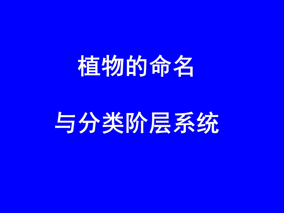 植物的命名与分类阶层系统.ppt_第1页