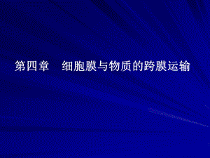 第04章细胞膜与物质的跨膜运输.ppt