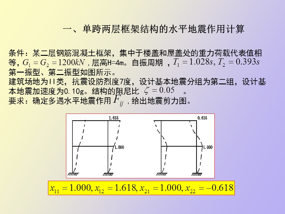 振型分解反应谱法习题.ppt_第1页