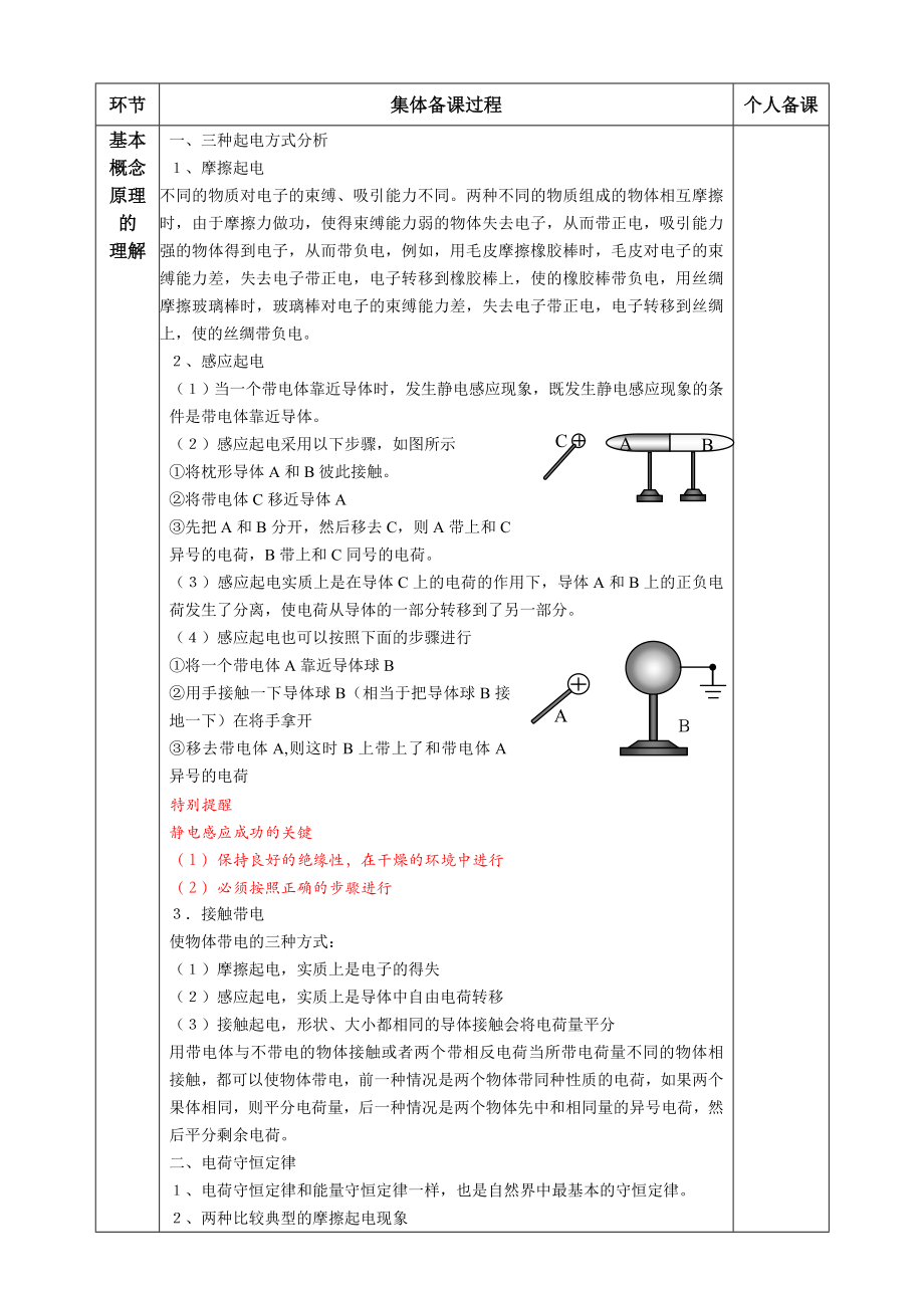 04电荷及其守恒定律教案新人教选修31.doc_第2页