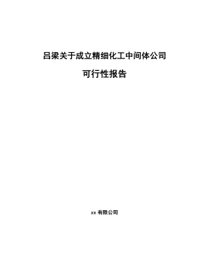 吕梁关于成立精细化工中间体公司报告模板范文.docx