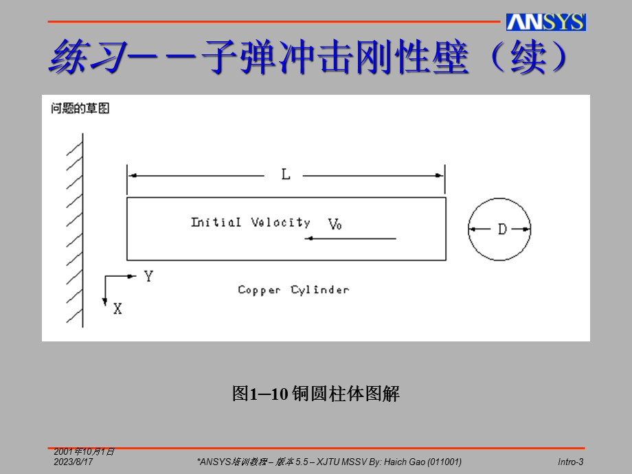 子弹冲击刚性壁-例题ansys.ppt_第3页