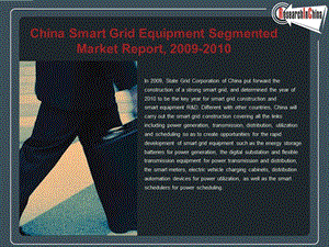 智能电网ChinaSmartGridEquipmentSegmentedMarketR.ppt