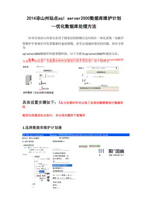 SQL SERVER 2000数据库维护计划.docx