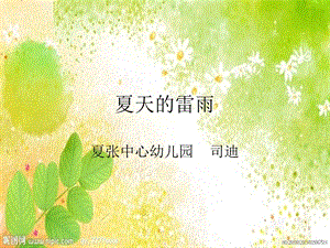 幼儿园音乐教学活动夏天的雷雨.ppt