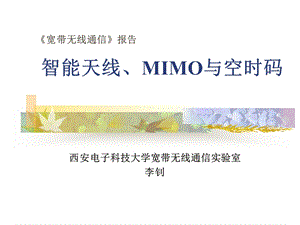 智能天线MIMO与空时码.ppt