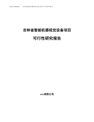 吉林省智能机器视觉设备项目研究报告.docx