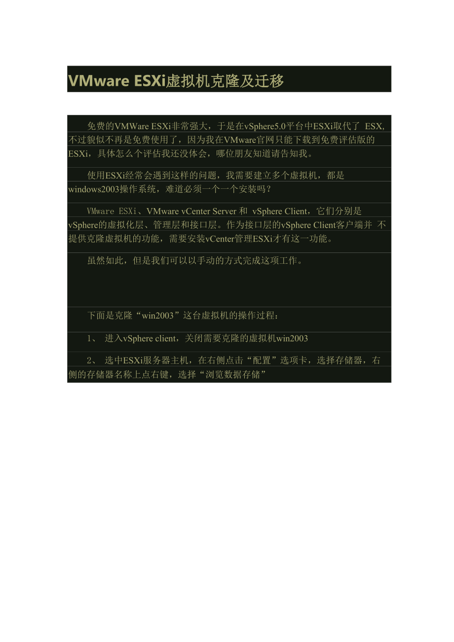 VMware ESXi虚拟机克隆及迁移.docx_第1页