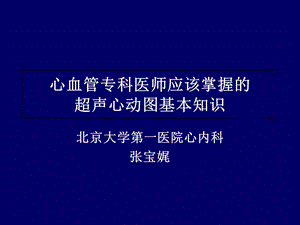 心血管专科医师应该掌握的超声心动图基本知识.ppt