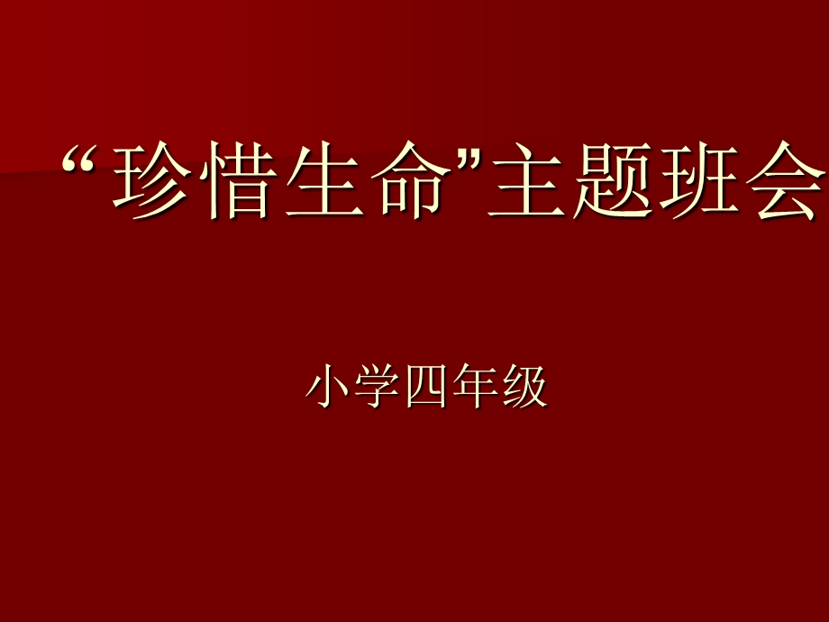 小学生安全教育主题班会课件.ppt_第1页