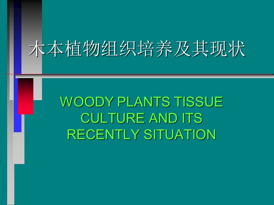 木本植物组织培养及其现状.ppt_第1页