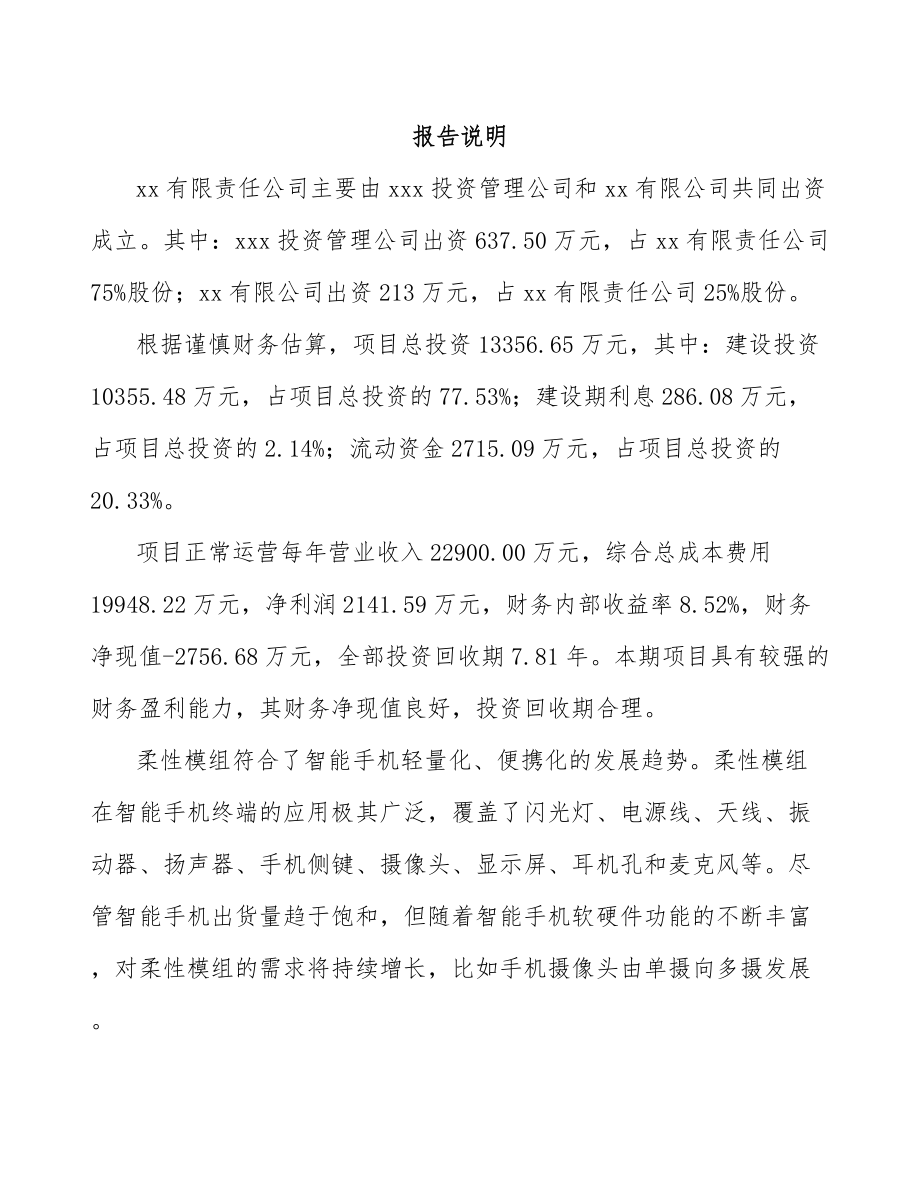 呼和浩特关于成立智能电子模组公司可行性研究报告.docx_第2页