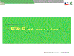 枫糖尿病(圣元版).ppt