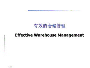 有效的仓库管理.ppt