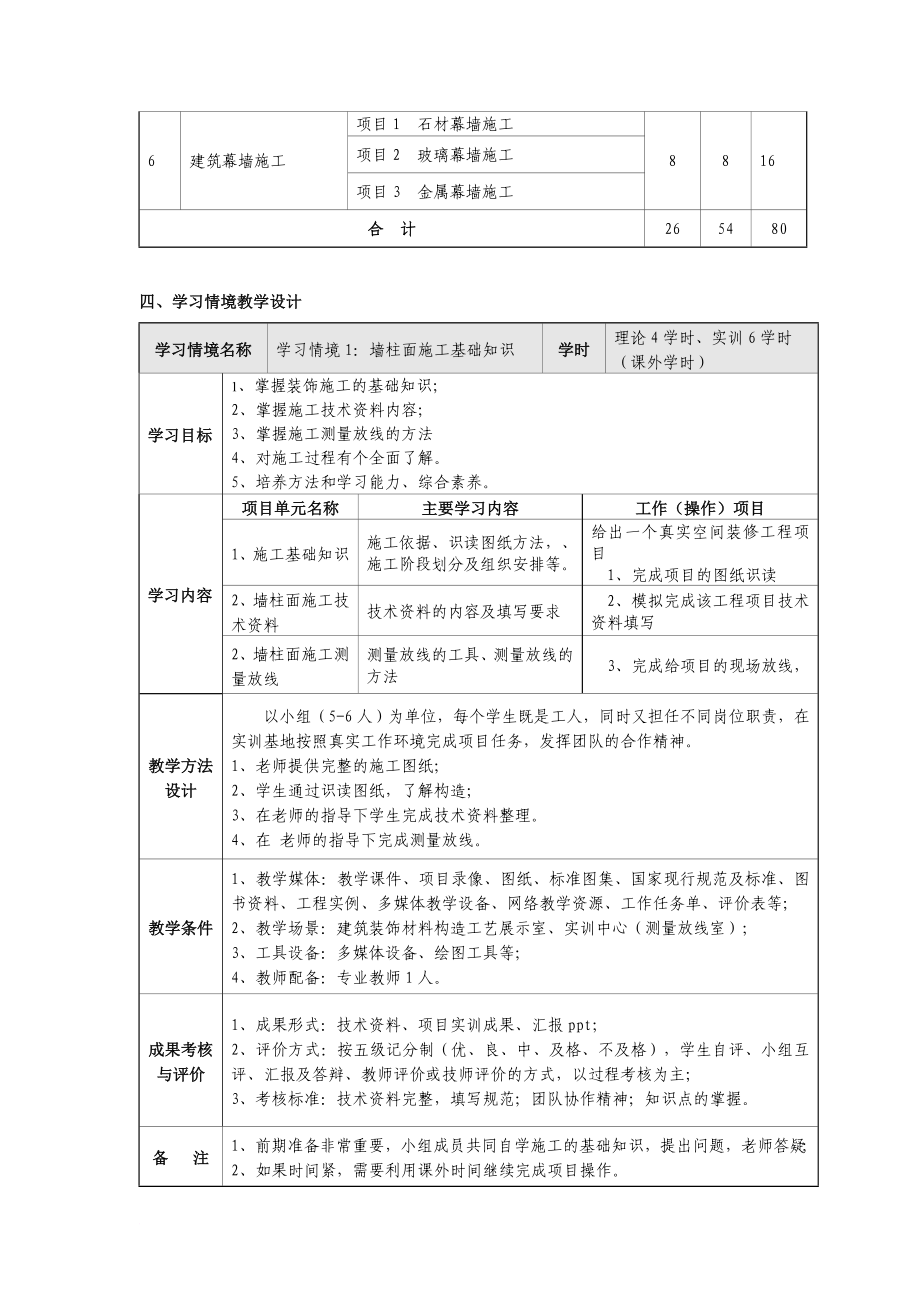 b墙柱面装饰施工课程标准.doc_第3页