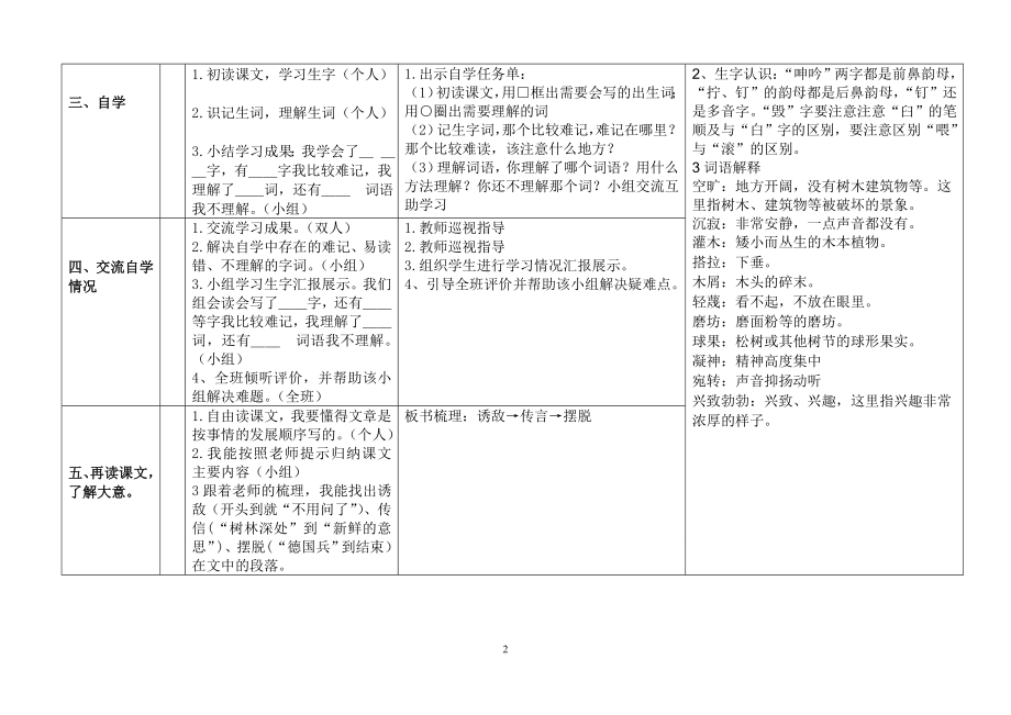 夜莺的歌声导学案.doc_第2页