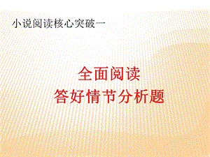 小说阅读核心突破一.ppt