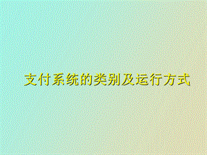 支付系统类别.ppt