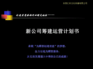 新公司筹建运营计划书.ppt