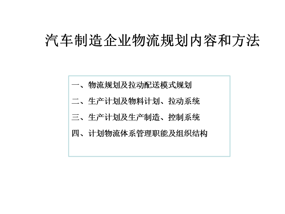 汽车行业物流规划方法.ppt_第1页