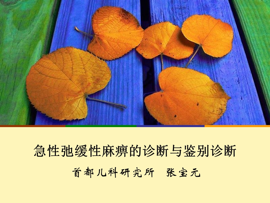 急性驰缓性麻痹的诊断与鉴别.ppt_第1页