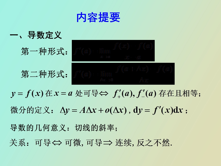 文科考研微积分第二章一元函数微分学.ppt_第2页