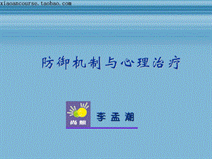 心理治疗防御机制.ppt