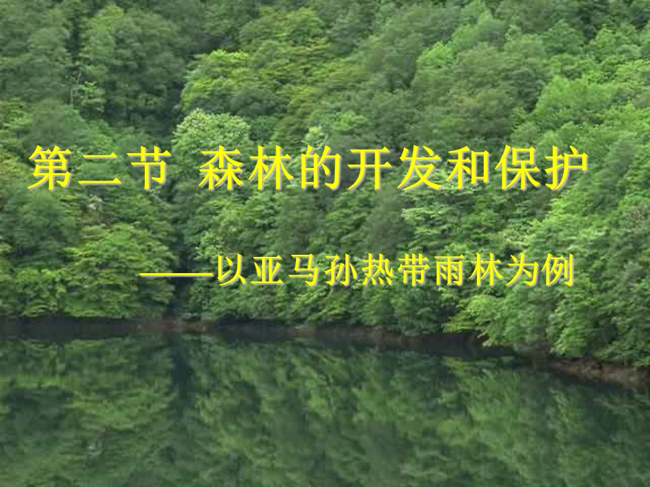 森林的开发和保护.ppt_第1页