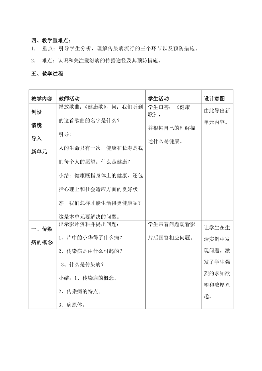 传染病及其预防教学设计.doc_第2页