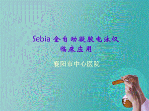 Sebia全自动凝胶电泳仪的临床应用.ppt