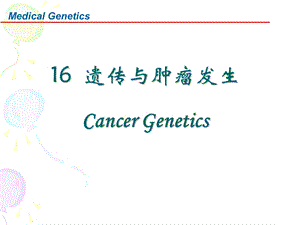 医学遗传学16肿瘤遗传学engv.ppt