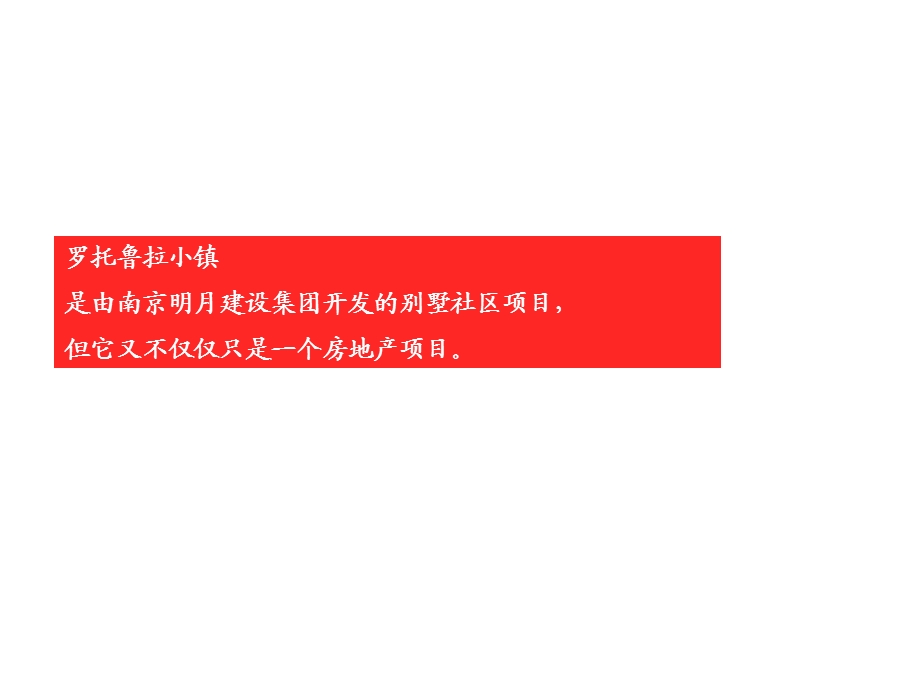 【精品】南京市江宁区罗托鲁拉小镇别墅项目整合传播策略案204页.ppt_第2页