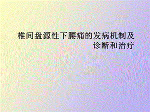 椎间盘源性下腰痛.ppt