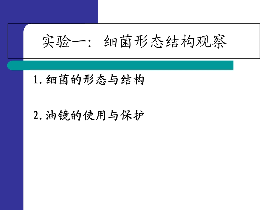 显微镜油镜的使用与细菌形态观察.ppt_第1页