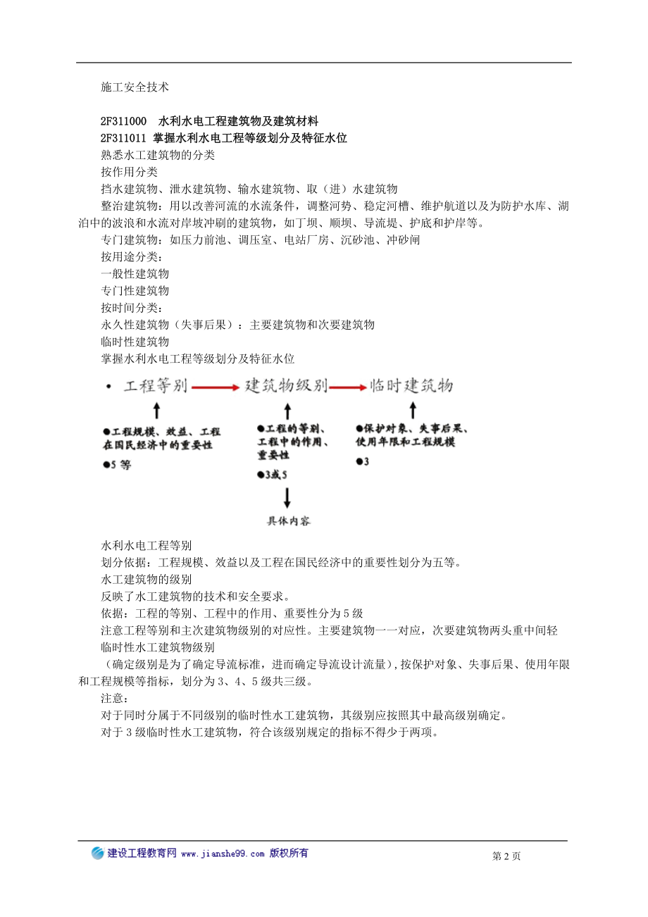 二级建造师考试网上辅导水利水电工程管理与实务习题班讲义.doc_第2页