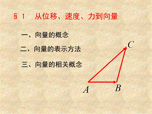 从位移速度力到向量.ppt