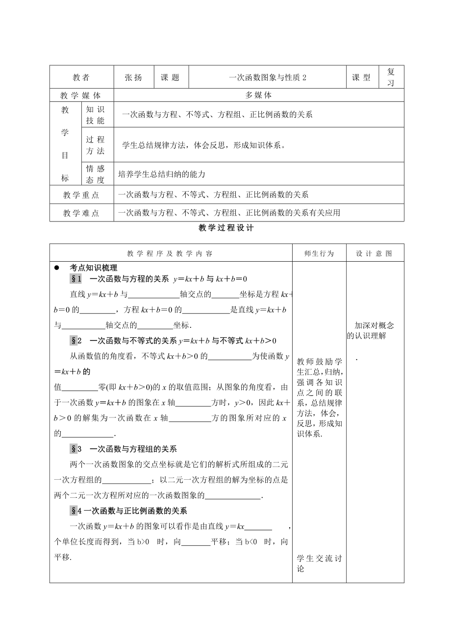 21中张扬市骨干一次函数图象与性质2教学设计.doc_第1页