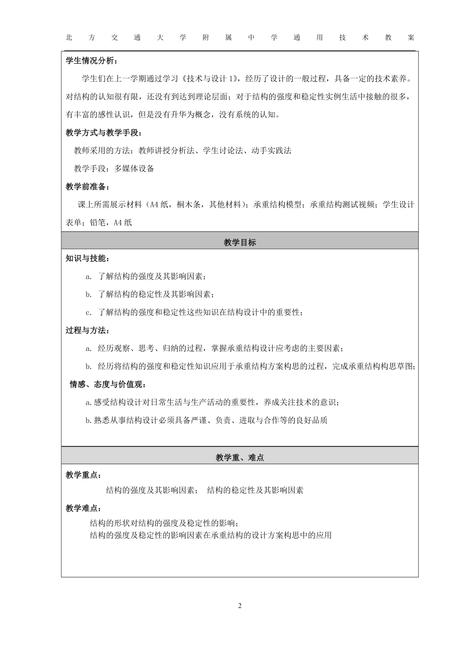 承重结构设计与制作一方案构思教学设计.doc_第2页