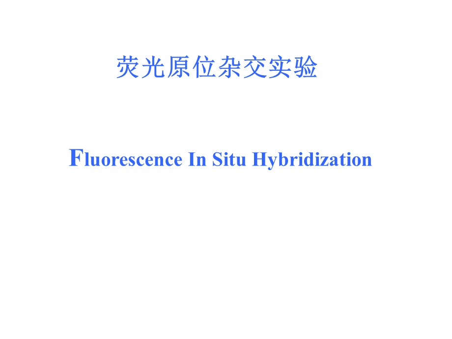 荧光原位杂交实验FluorescenceInSituHybridiza.ppt_第1页